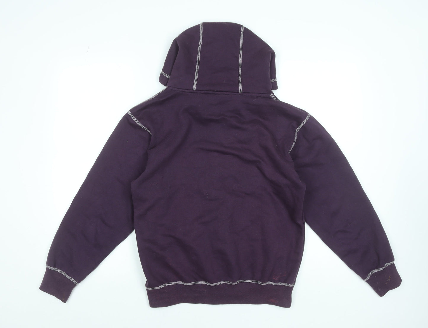 The Varsity Shop Women's Purple Full Zip Hoodie XS Oxford Print