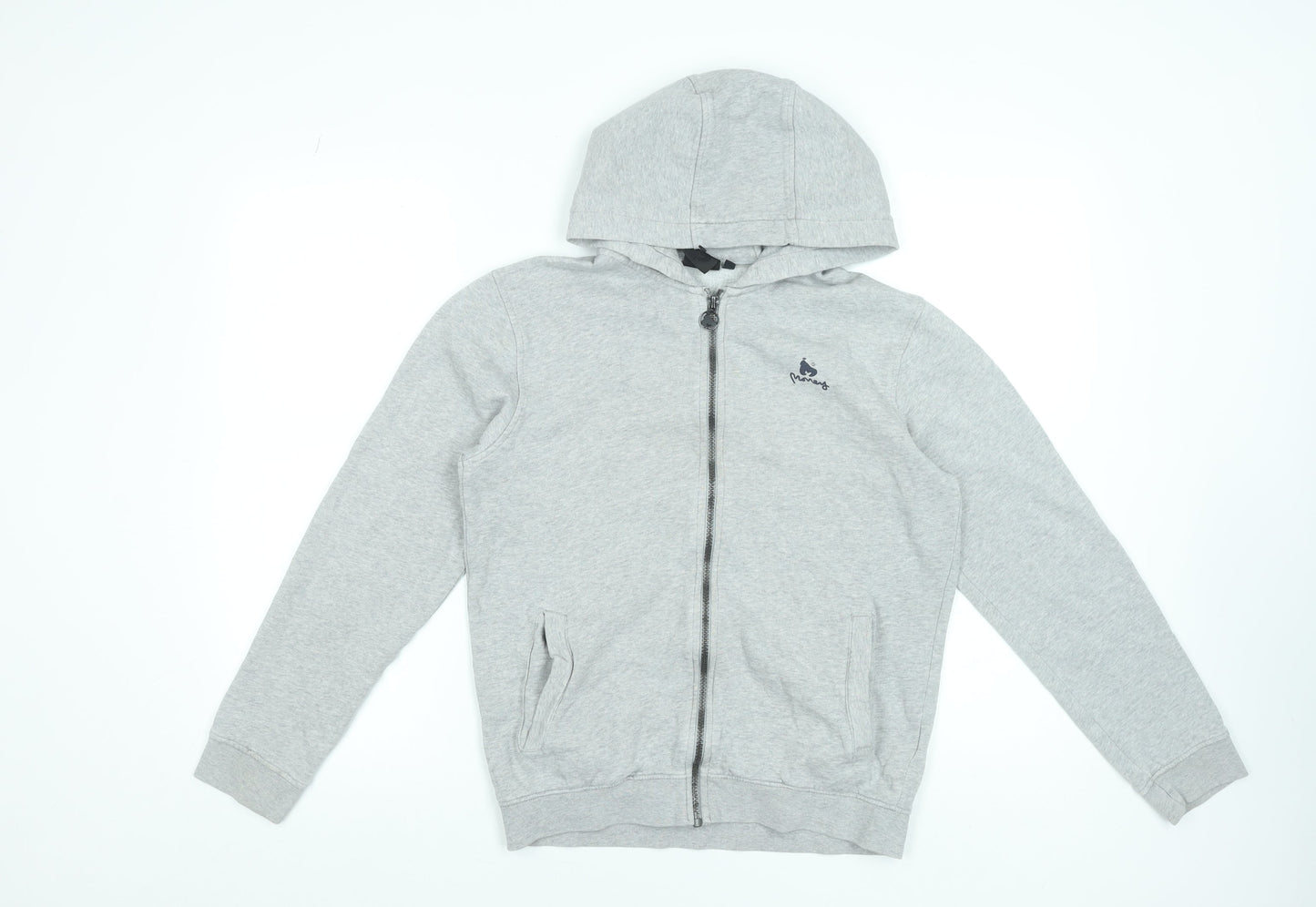 Money Boys Grey Full Zip Hoodie 14-15 Years Cotton Blend Casual