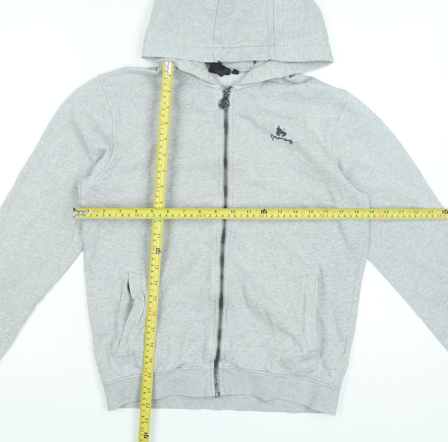 Money Boys Grey Full Zip Hoodie 14-15 Years Cotton Blend Casual