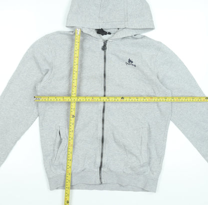 Money Boys Grey Full Zip Hoodie 14-15 Years Cotton Blend Casual