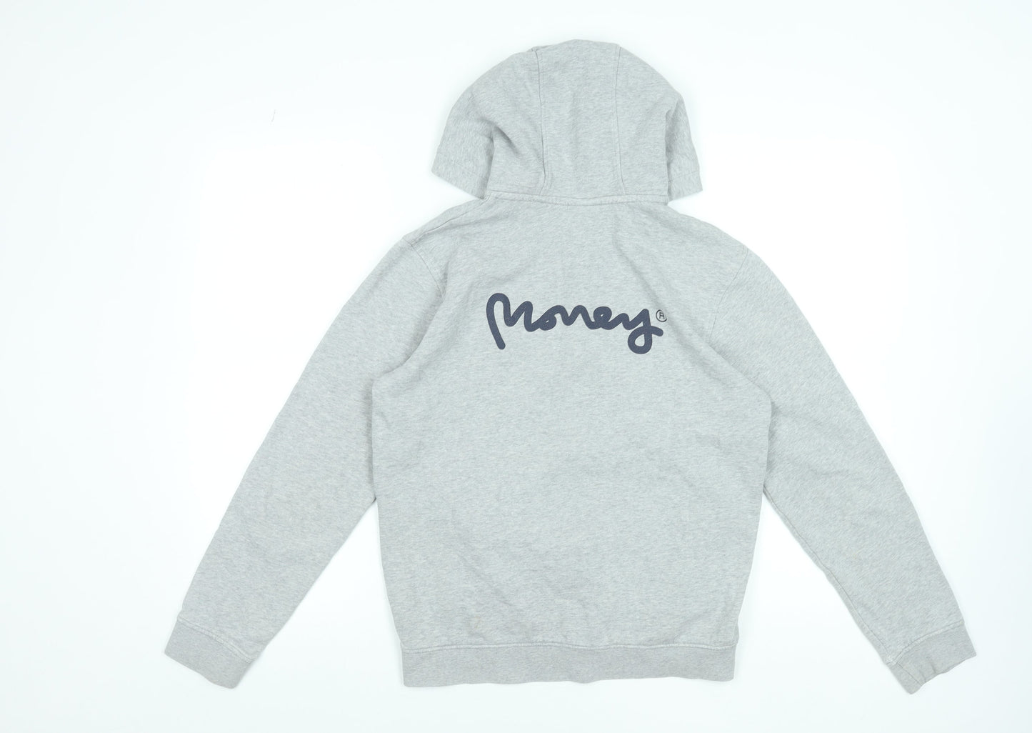 Money Boys Grey Full Zip Hoodie 14-15 Years Cotton Blend Casual