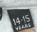 Money Boys Grey Full Zip Hoodie 14-15 Years Cotton Blend Casual