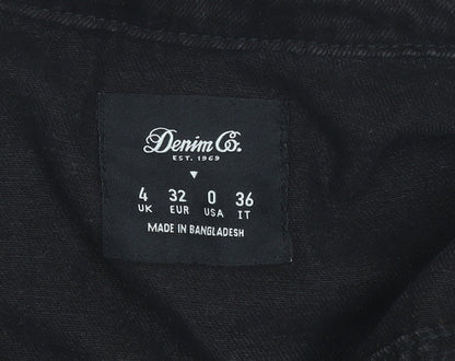 Denim Co. Women's Black Denim Belted Jumpsuit Size 4 Regular