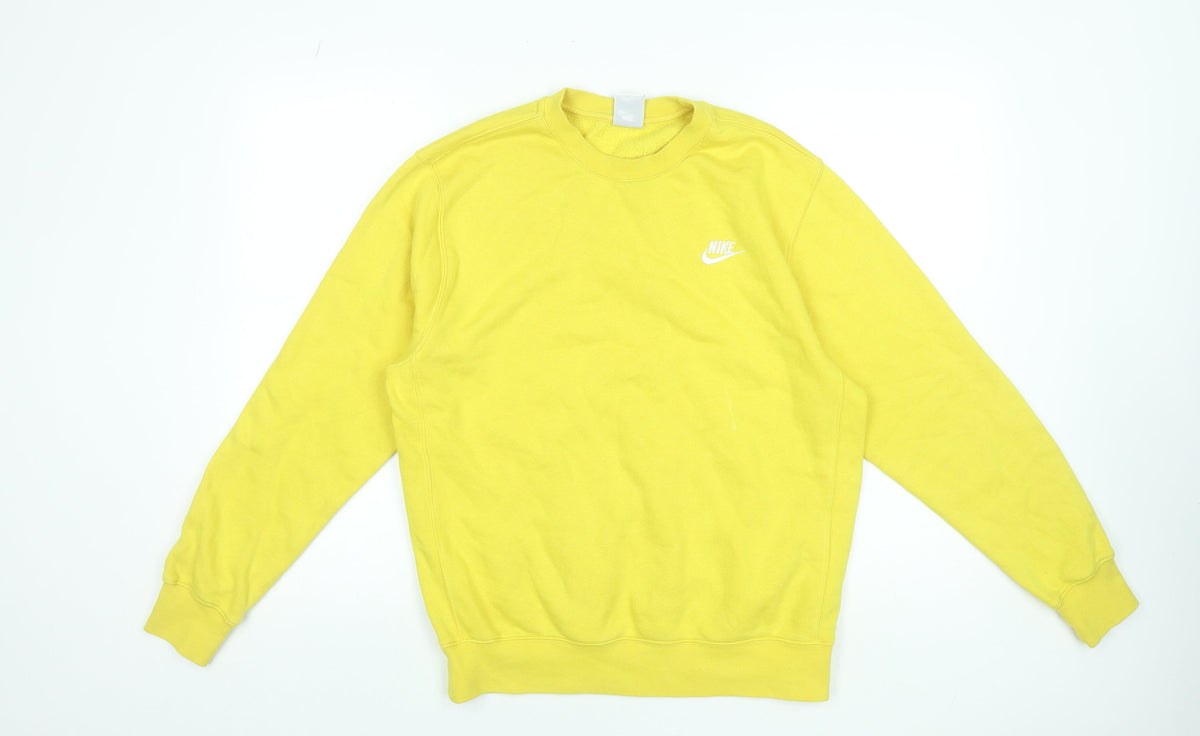 Mens UK Size S Nike Yellow Pullover Sweatshirt