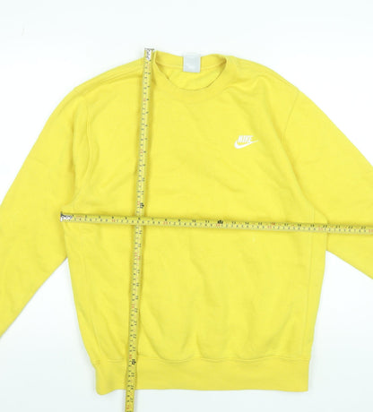Mens UK Size S Nike Yellow Pullover Sweatshirt