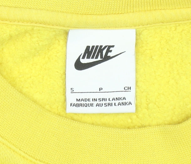 Mens UK Size S Nike Yellow Pullover Sweatshirt