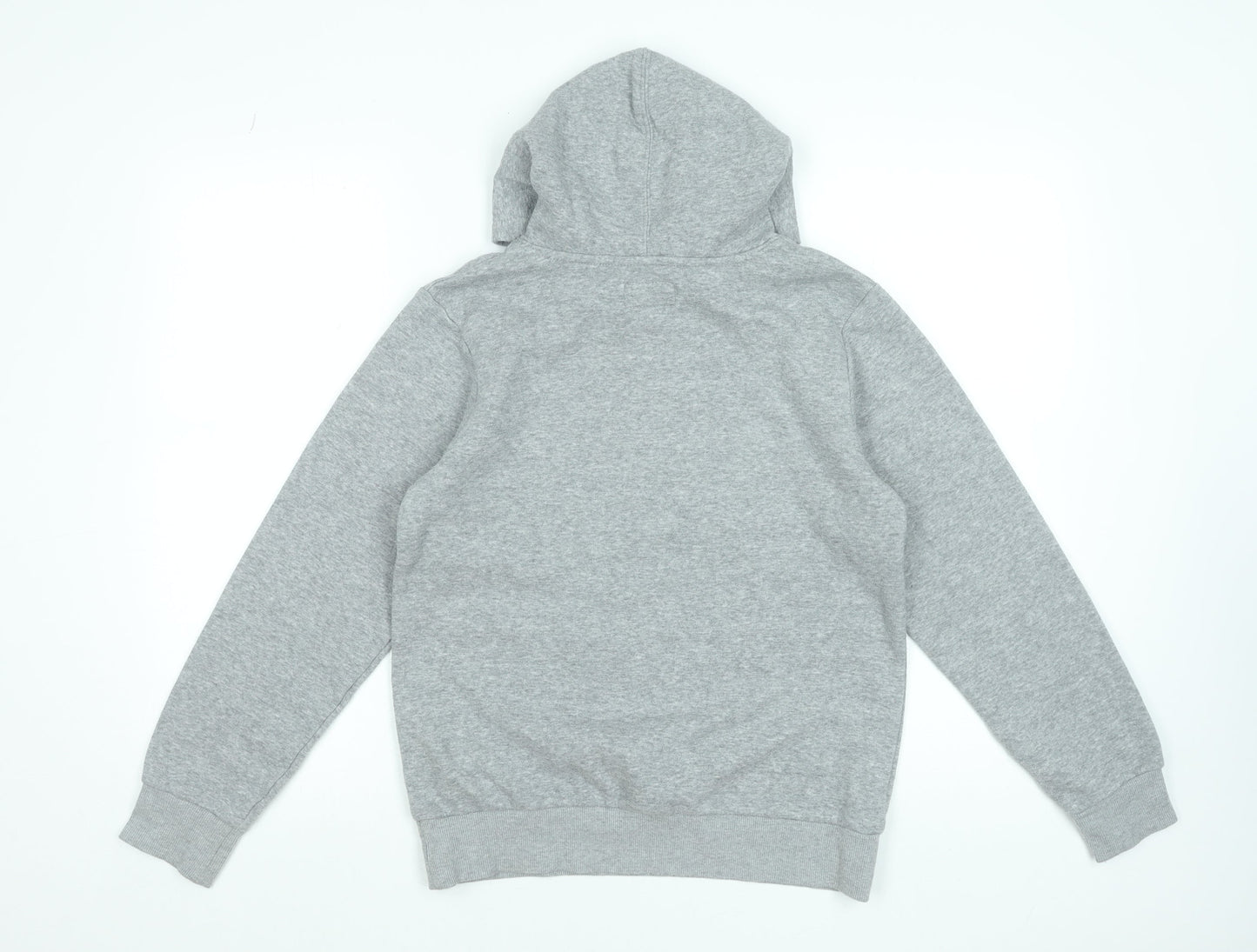 Converse Boys Grey Pullover Hoodie Size L 12-13 Years Graphic Print Cotton Blend