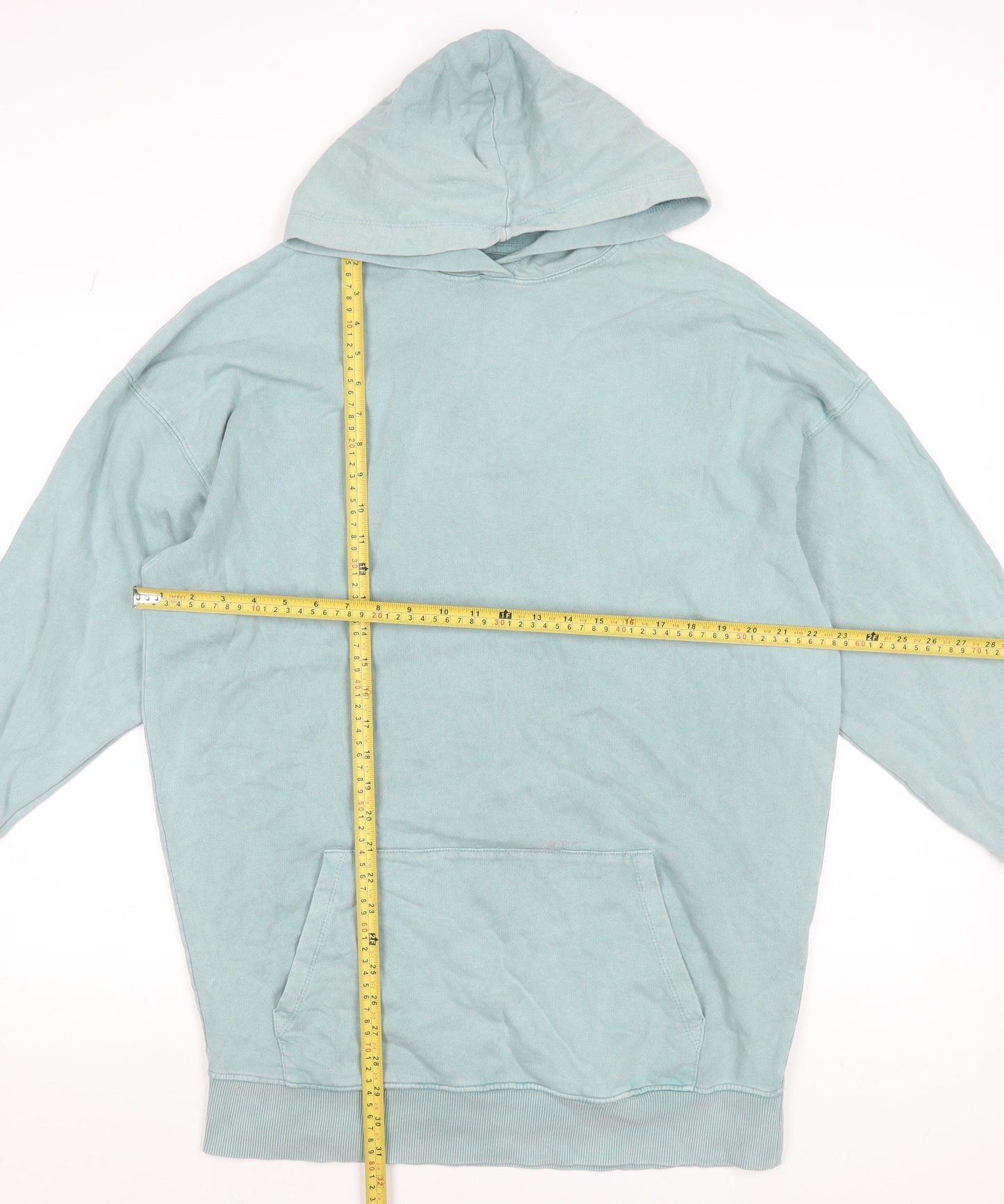 Stradivarius Women’s Blue Pullover Hoodie XS Cotton Blend Casual