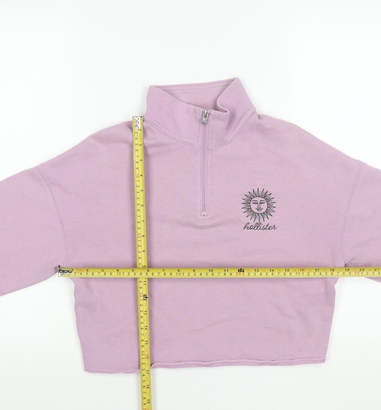 Hollister Womens Lilac 1/4 Zip Relaxed Sweatshirt XS