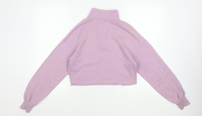 Hollister Womens Lilac 1/4 Zip Relaxed Sweatshirt XS