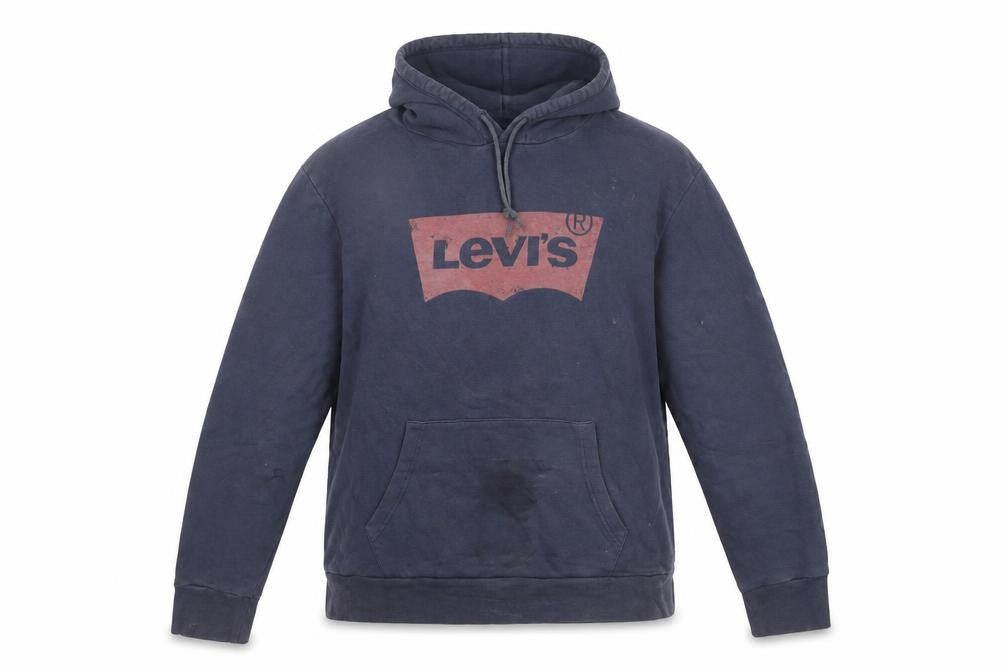 Mens UK Size M Levi's Blue Pullover Hoodie