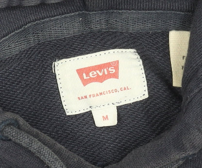 Mens UK Size M Levi's Blue Pullover Hoodie