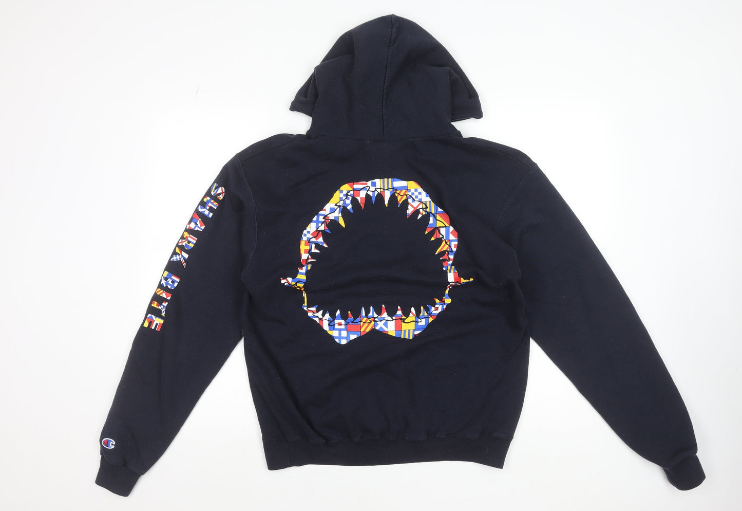 Mens UK Size M Champion Black Pullover Hoodie