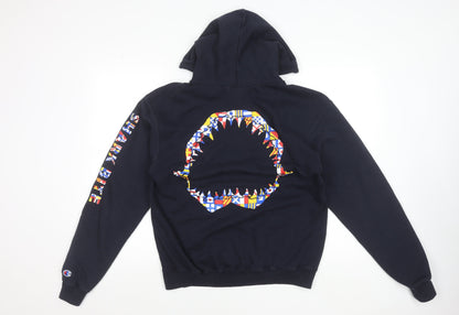 Mens UK Size M Champion Black Pullover Hoodie