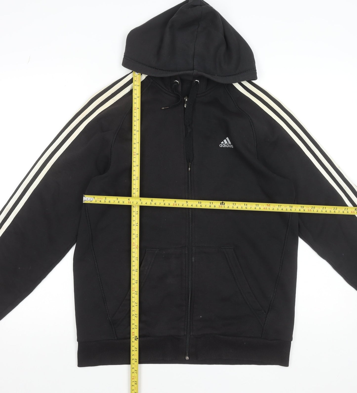 Adidas Men's Black Full Zip Hoodie Size M Sportswear Essentials