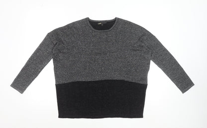 Maje Womens Grey Wool Metallic Knit Jumper Size S
