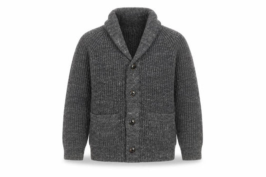 Baby Gap Boys Grey Button Up Cardigan 4 Years Rib Knit Cotton Blend