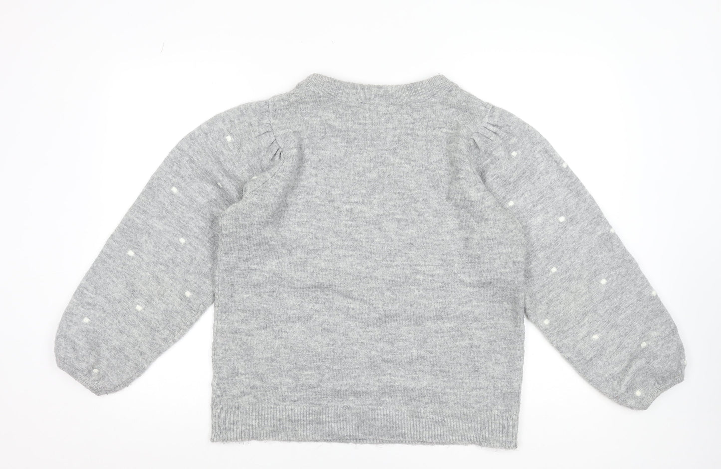 Dorothy Perkins Women’s Grey Polka Dot Crew Neck Jumper Size 12