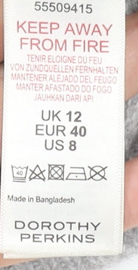 Dorothy Perkins Women’s Grey Polka Dot Crew Neck Jumper Size 12