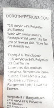 Dorothy Perkins Women’s Grey Polka Dot Crew Neck Jumper Size 12