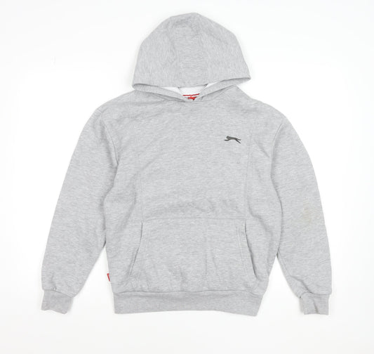 Slazenger Boys Grey Pullover Hoodie 13 Years 158cm Regular Fit