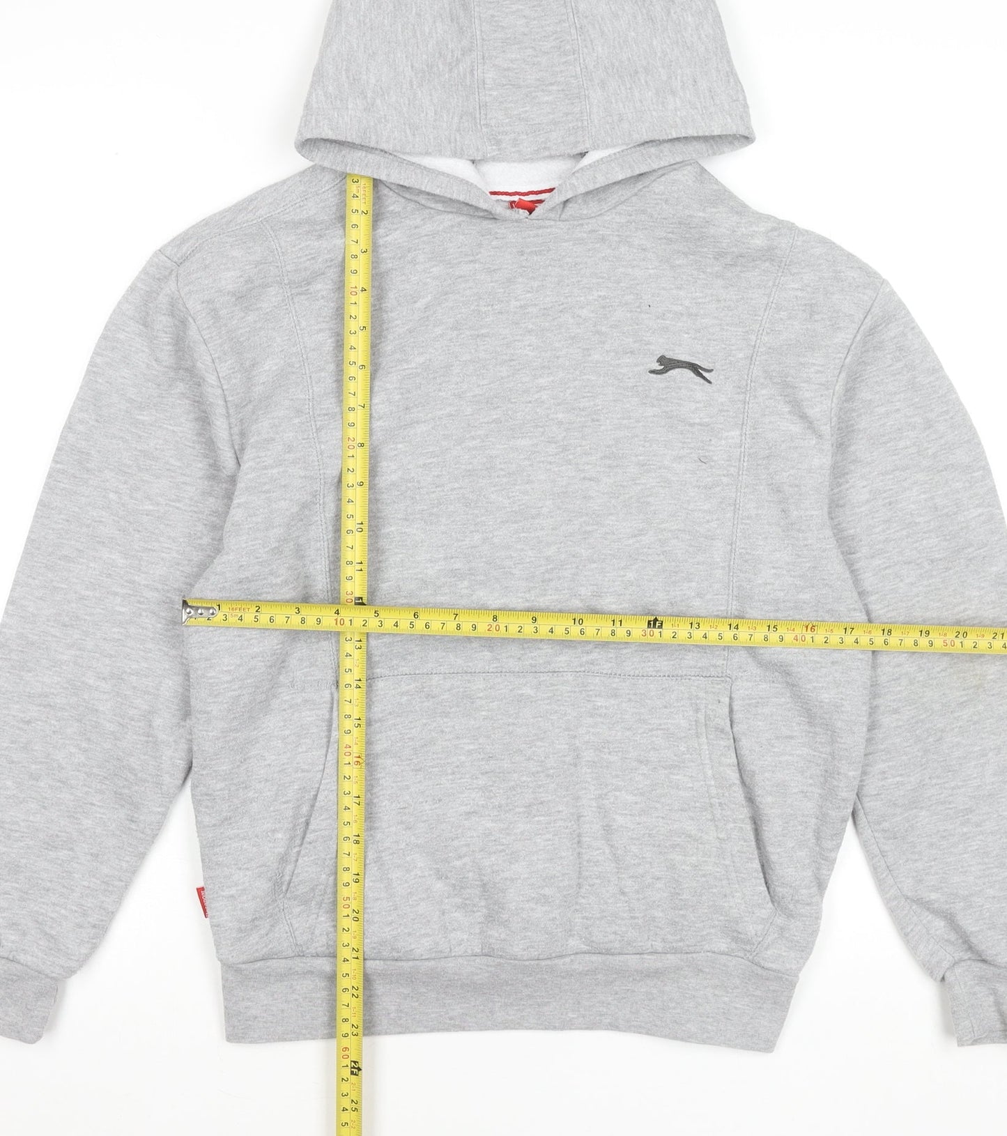 Slazenger Boys Grey Pullover Hoodie 13 Years 158cm Regular Fit