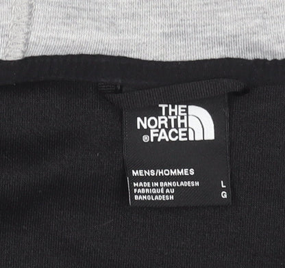 The North Face Men's Grey 1/2 Zip Hooded Sweatshirt L