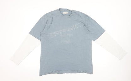 Rocha John Rocha Boys Blue Long Sleeve Layered Effect T-Shirt 13-14 Years Cotton