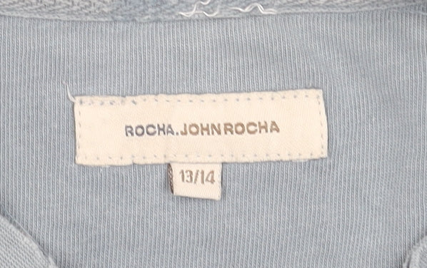 Rocha John Rocha Boys Blue Long Sleeve Layered Effect T-Shirt 13-14 Years Cotton