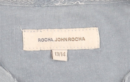 Rocha John Rocha Boys Blue Long Sleeve Layered Effect T-Shirt 13-14 Years Cotton