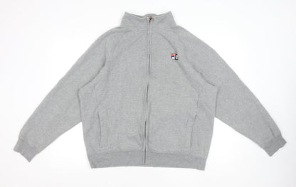 Mens UK Size L FILA Grey Full Zip Sweatshirt