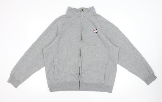Mens UK Size L FILA Grey Full Zip Sweatshirt