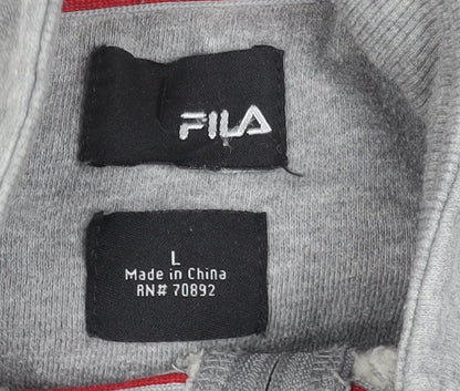 Mens UK Size L FILA Grey Full Zip Sweatshirt