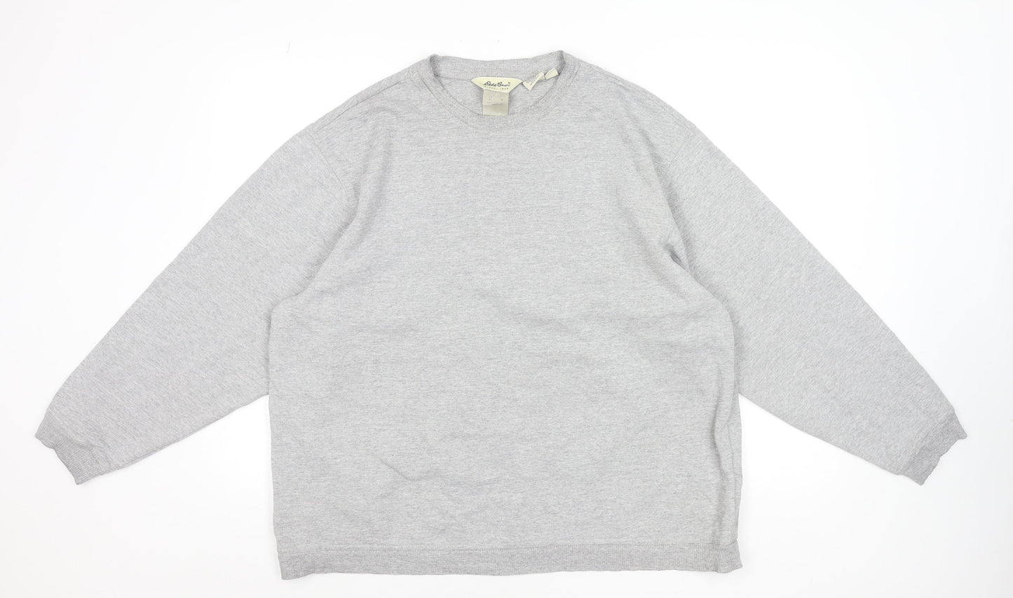 Unisex Adults UK Size L Eddie Bauer Grey Pullover Sweatshirt