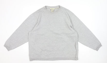 Unisex Adults UK Size L Eddie Bauer Grey Pullover Sweatshirt