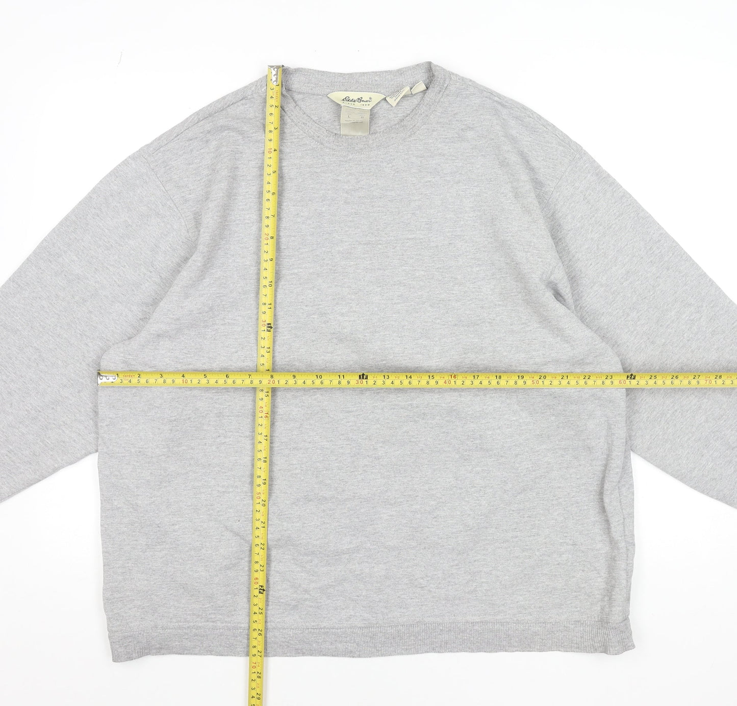 Unisex Adults UK Size L Eddie Bauer Grey Pullover Sweatshirt