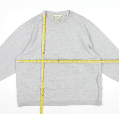 Unisex Adults UK Size L Eddie Bauer Grey Pullover Sweatshirt