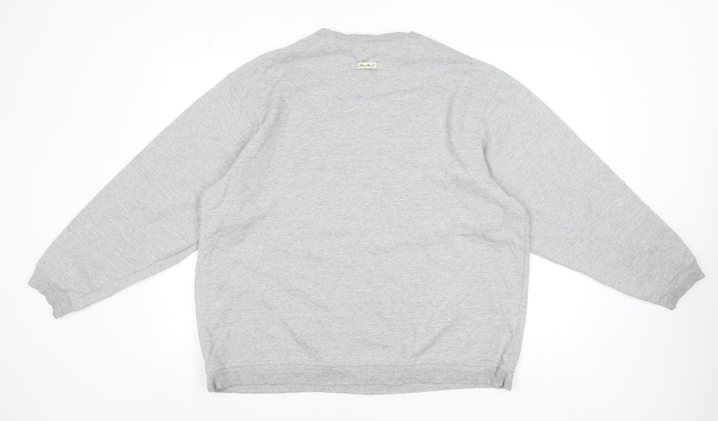 Unisex Adults UK Size L Eddie Bauer Grey Pullover Sweatshirt