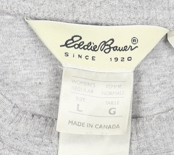 Unisex Adults UK Size L Eddie Bauer Grey Pullover Sweatshirt