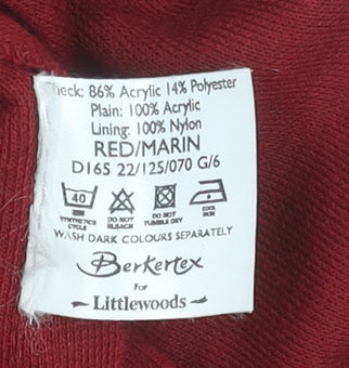 Berkertex Women Red Check Shift Dress Size 18 Long Sleeve Vintage Style