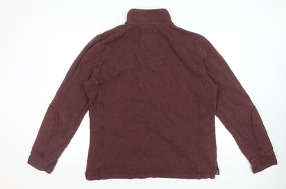 Mens UK Size 2XL Crew Clothing Co. Brown Henley Sweatshirt