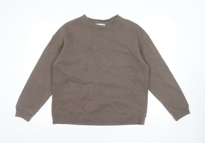 Womens UK Size S Zara Brown Pullover Sweatshirt