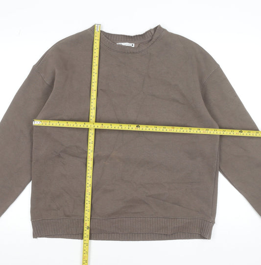 Womens UK Size S Zara Brown Pullover Sweatshirt