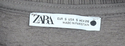 Womens UK Size S Zara Brown Pullover Sweatshirt