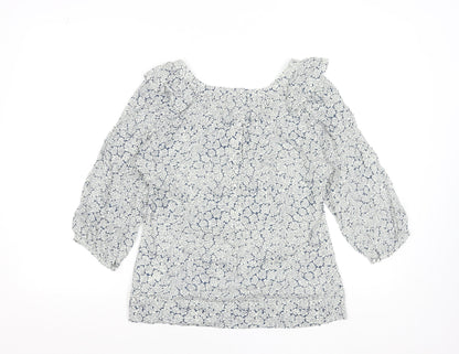 Womens UK Size 8 Phase Eight Blue Tunic Blouse