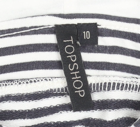 Womens UK Size 10 Topshop Multicoloured Pullover Hoodie