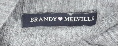 Womens UK Size One Size Brandy Melville Grey Pullover Jumper