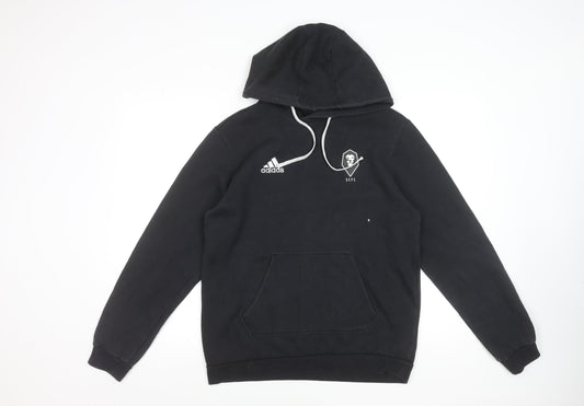Adidas Men's Black Hoodie SCFC Logo Pullover Size M Cotton Blend