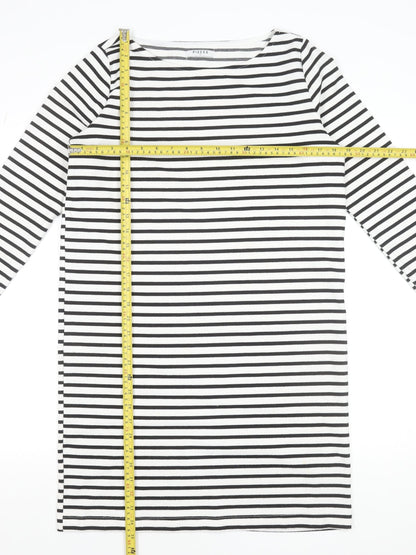 Pieces Women’s Black White Striped T-Shirt Dress Size M