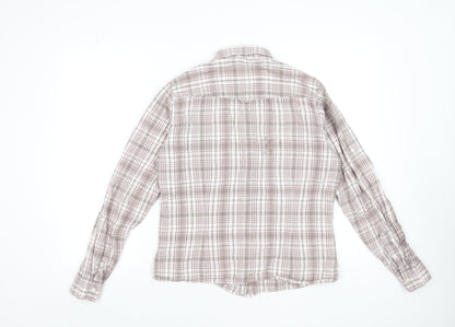Craghoppers Women's Beige Check Cotton Long Sleeve Shirt UK14